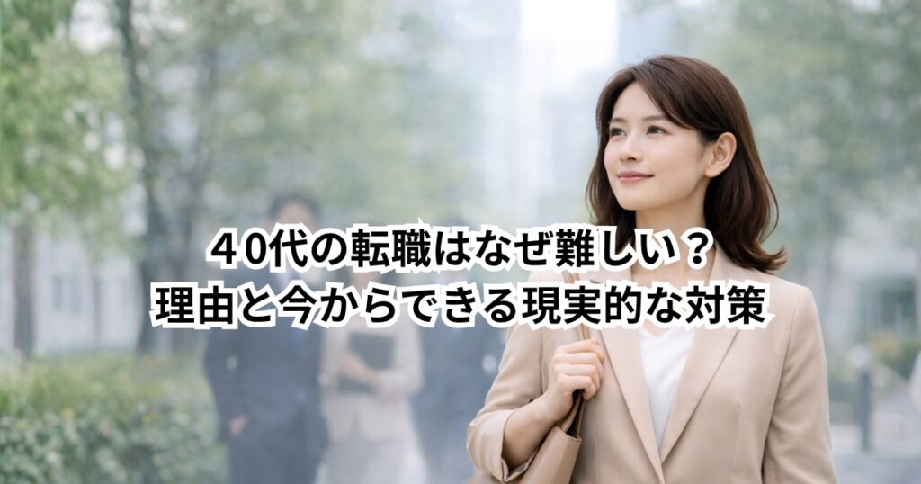 40代の転職はなぜ難しい?理由と今からできる現実的な対策 | PCスキルと転職の教科書
